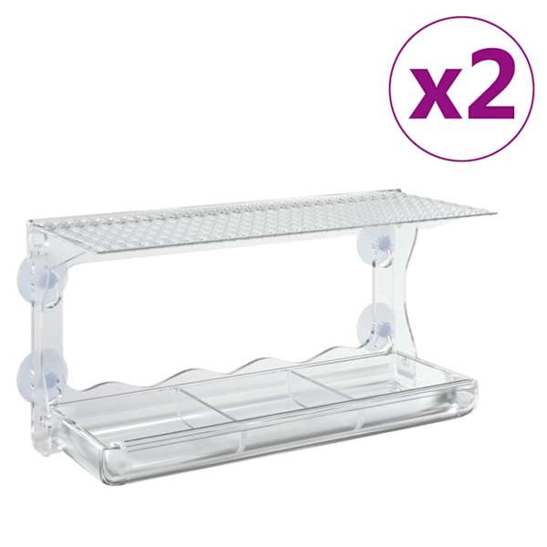 vidaXL aknale kinnituvad linnus&ouml;&ouml;gimajad 2 tk, akr&uuml;&uuml;l, 30 x 12 x 15 cm