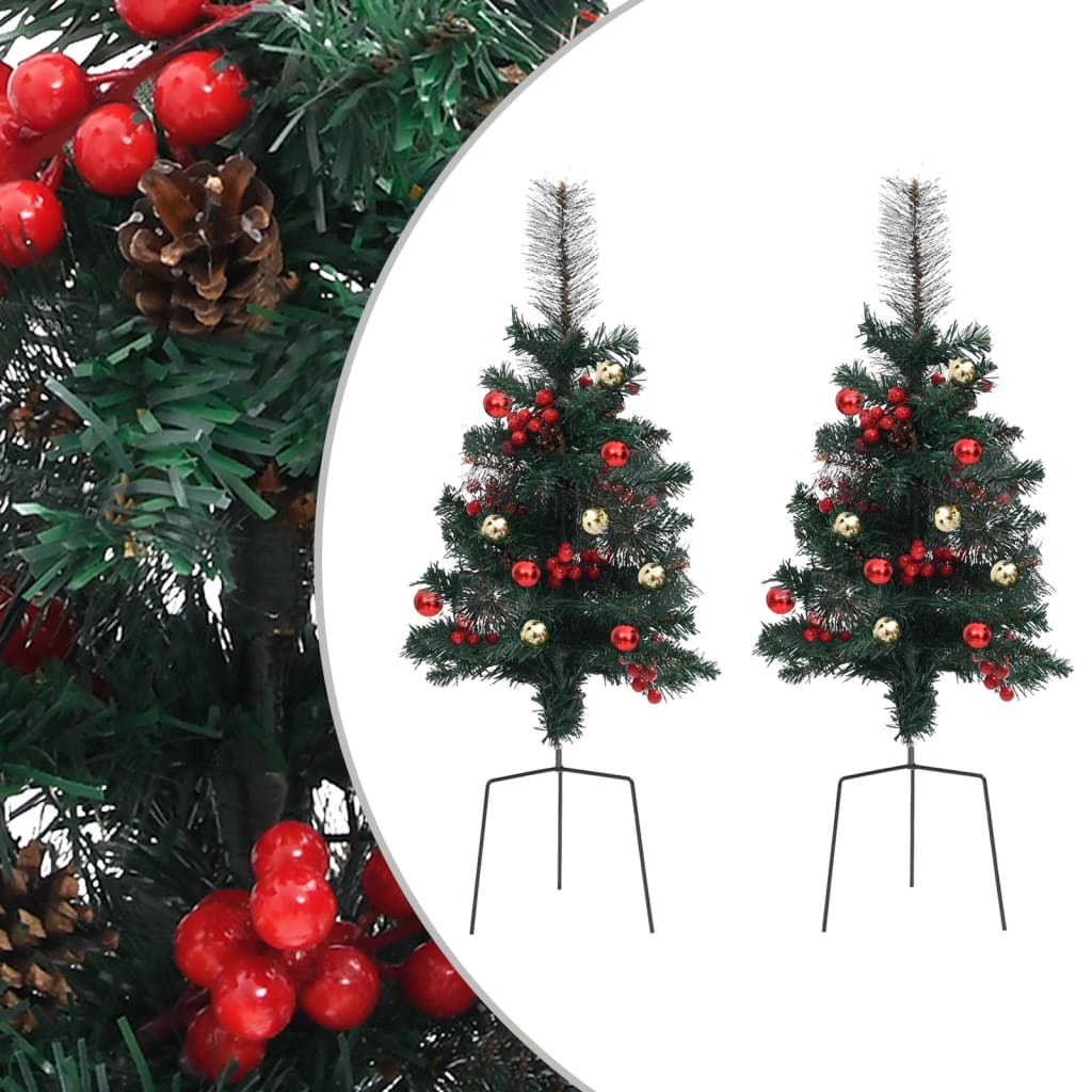 Petrashop  Umělé vánoční stromky na cestu 2 ks 76 cm PVC