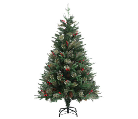 vidaXL Juletre med kongler grønn 120 cm PVC og PE