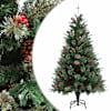 vidaXL j&otilde;ulukuusk m&auml;nnik&auml;bidega, roheline, 150 cm, PVC&PE