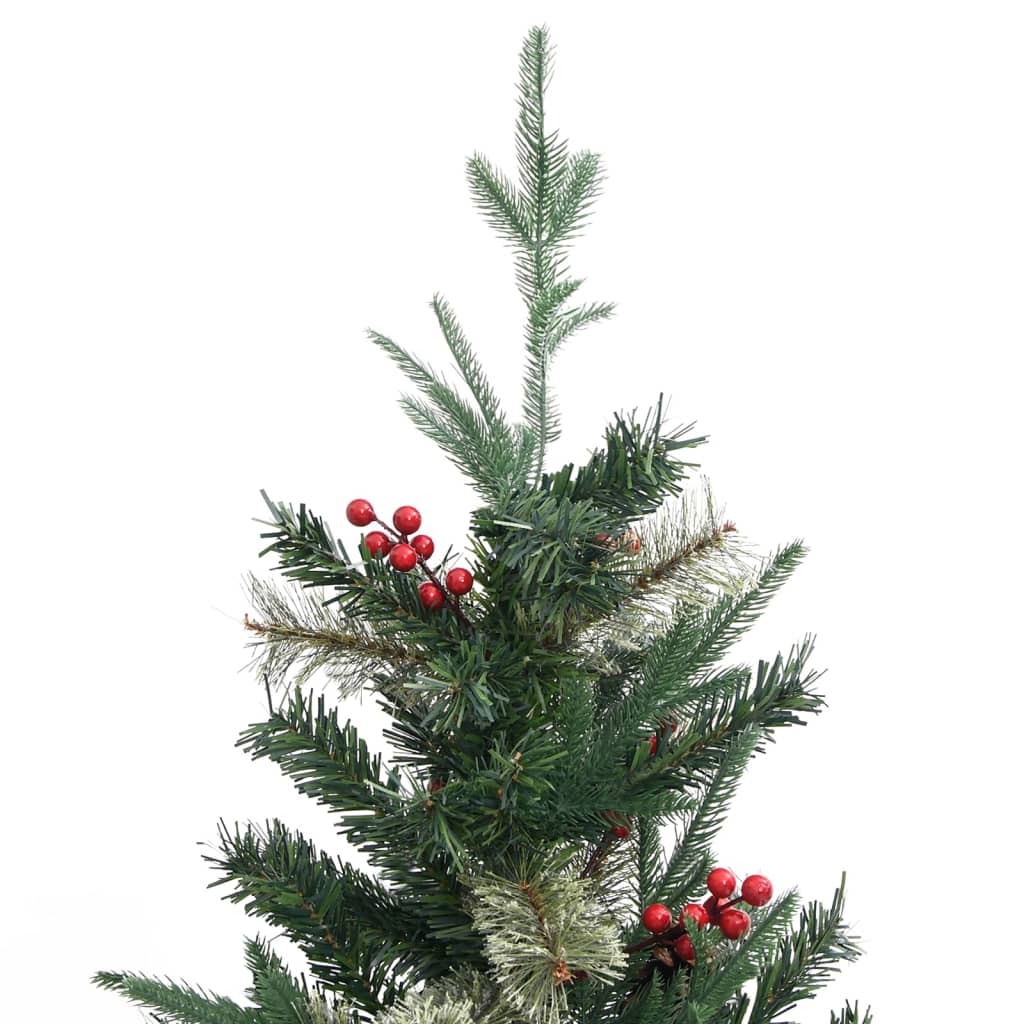  Vianočný stromček s borovicovými šiškami zelený 225 cm PVC a PE