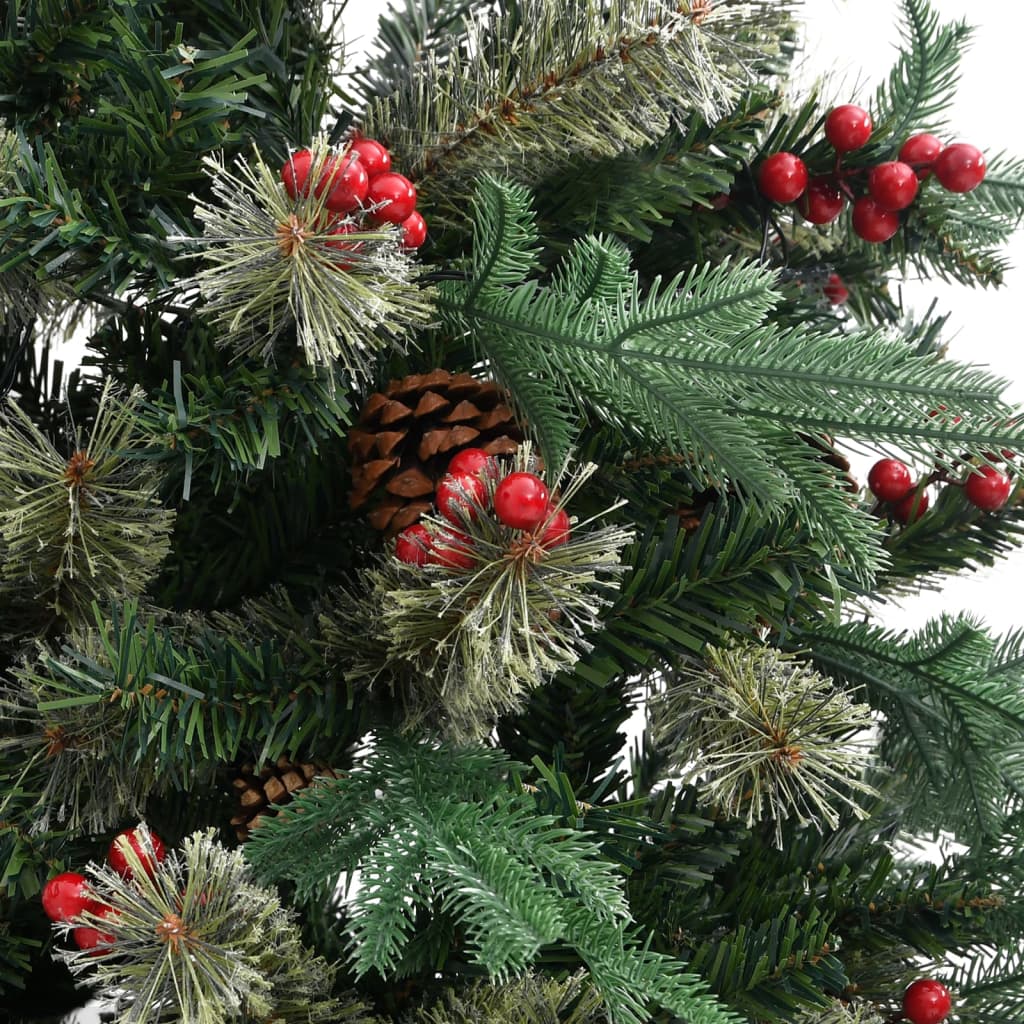  Vianočný stromček s borovicovými šiškami zelený 225 cm PVC a PE