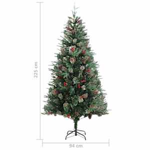 Vánoční stromek se šiškami zelený 225 cm PVC a PE - obrázek 6