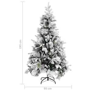 Vánoční stromek se sněhem a šiškami 195 cm PVC a PE - obrázek 6