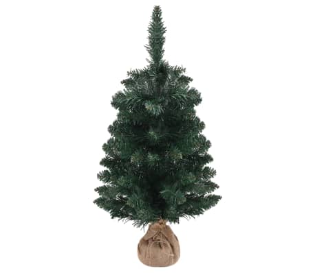 vidaXL Künstlicher Weihnachtsbaum mit Ständer Grün 90 cm PVC