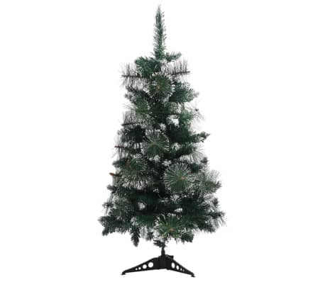 vidaXL Künstlicher Weihnachtsbaum mit Ständer Grün und Weiß 90 cm PVC