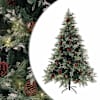 vidaXL valgustatud kunstkuusk k&auml;bidega, roheline, valge 150 cm, PVC&PE