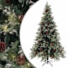 vidaXL valgustatud kunstkuusk k&auml;bidega, roheline, valge 195 cm, PVC&PE