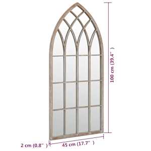 Zahradní zrcadlo pískové 100 x 45 cm železo do exteriéru - obrázek 6