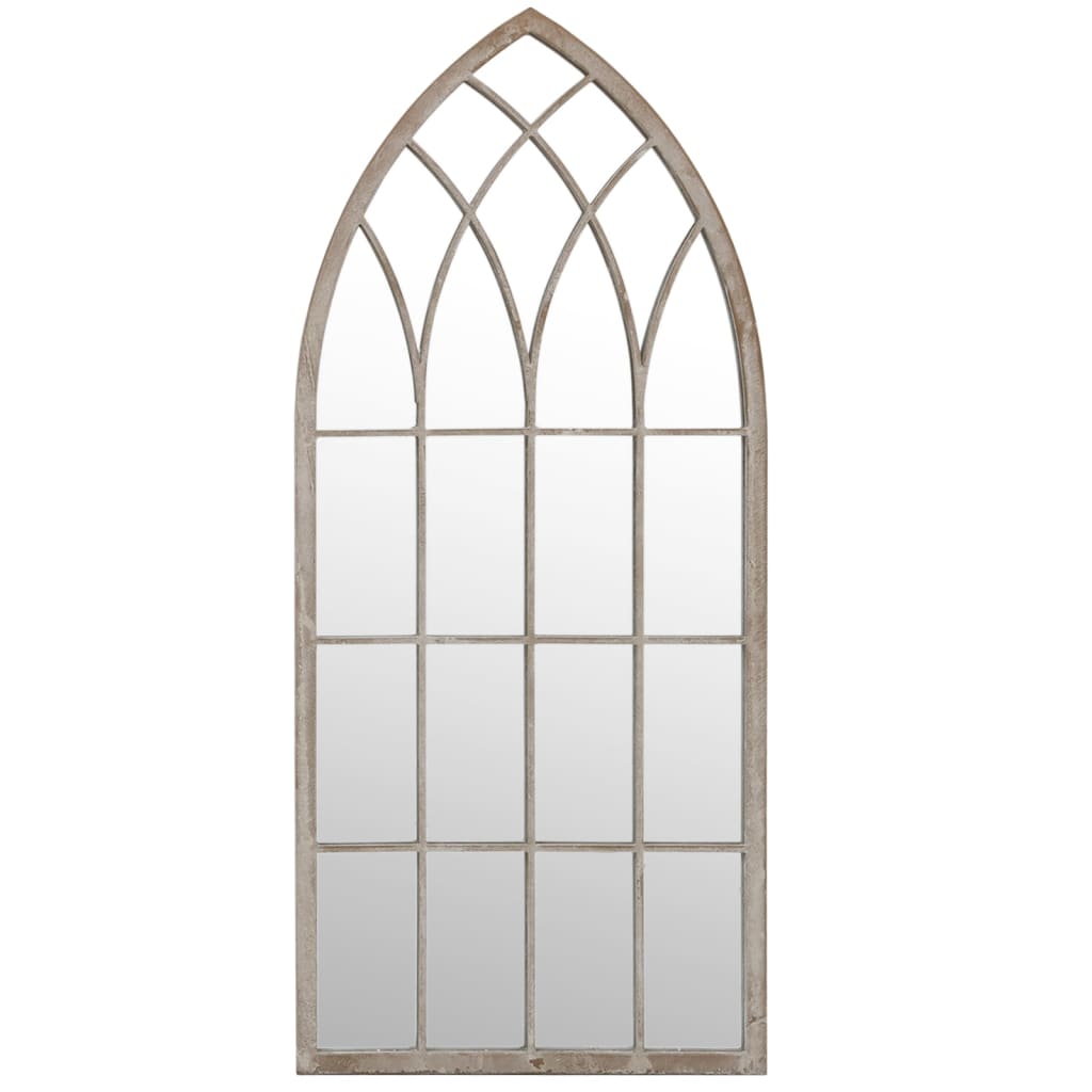 vidaXL Tuinspiegel 70x30 cm ijzer zandkleurig afbeelding