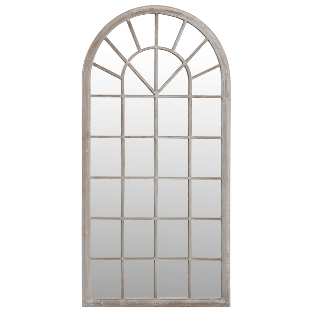 vidaXL Tuinspiegel 90x45 cm ijzer zandkleurig afbeelding