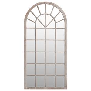Zahradní zrcadlo pískové 90 x 45 cm železo do exteriéru - obrázek 3