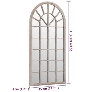 Zahradní zrcadlo pískové 90 x 45 cm železo do exteriéru - obrázek 6