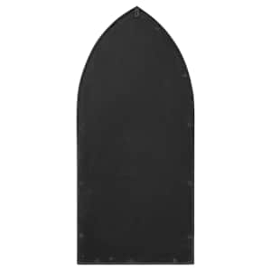 Zahradní zrcadlo černé 100 x 45 cm železo pro použití venku - obrázek 4