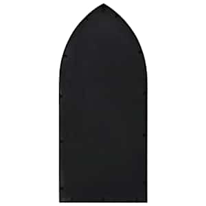 Zahradní zrcadlo černé 100 x 45 cm železo pro použití venku - obrázek 4
