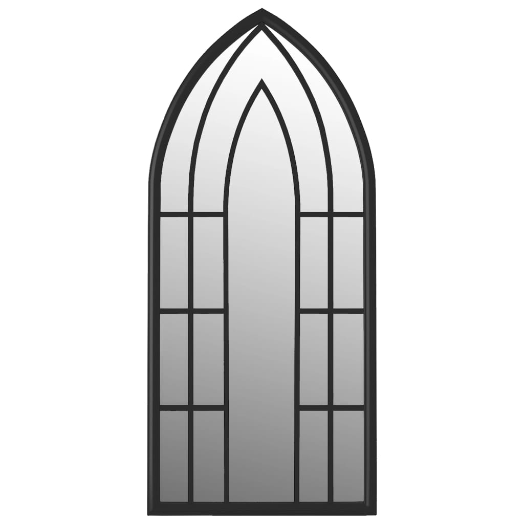 vidaXL Zahradní zrcadlo černé 70 x 30 cm železo pro použití venku