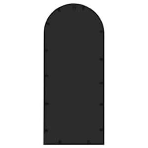 Zahradní zrcadlo černé 100 x 45 cm železo do exteriéru - obrázek 4
