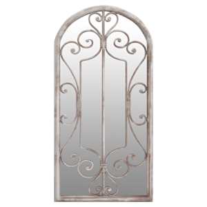 Zahradní zrcadlo pískové 70 x 30 cm železo do exteriéru - obrázek 2