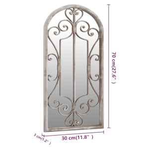 Zahradní zrcadlo pískové 70 x 30 cm železo do exteriéru - obrázek 6