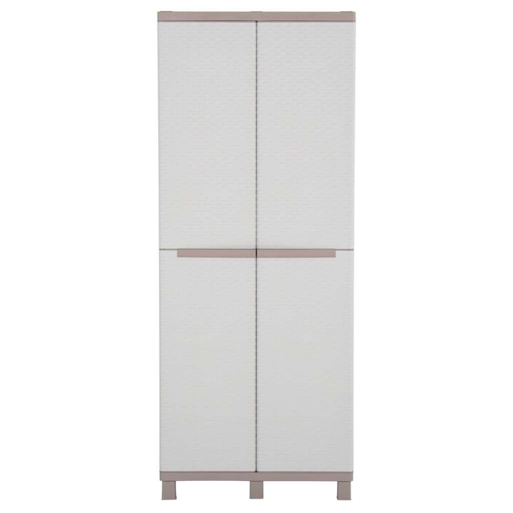 

vidaXL Opbergkast met 2 deuren 68x37,5x170 cm lichtgrijs en beige