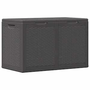 vidaXL aia hoiukast 180 l, must, PP rotang