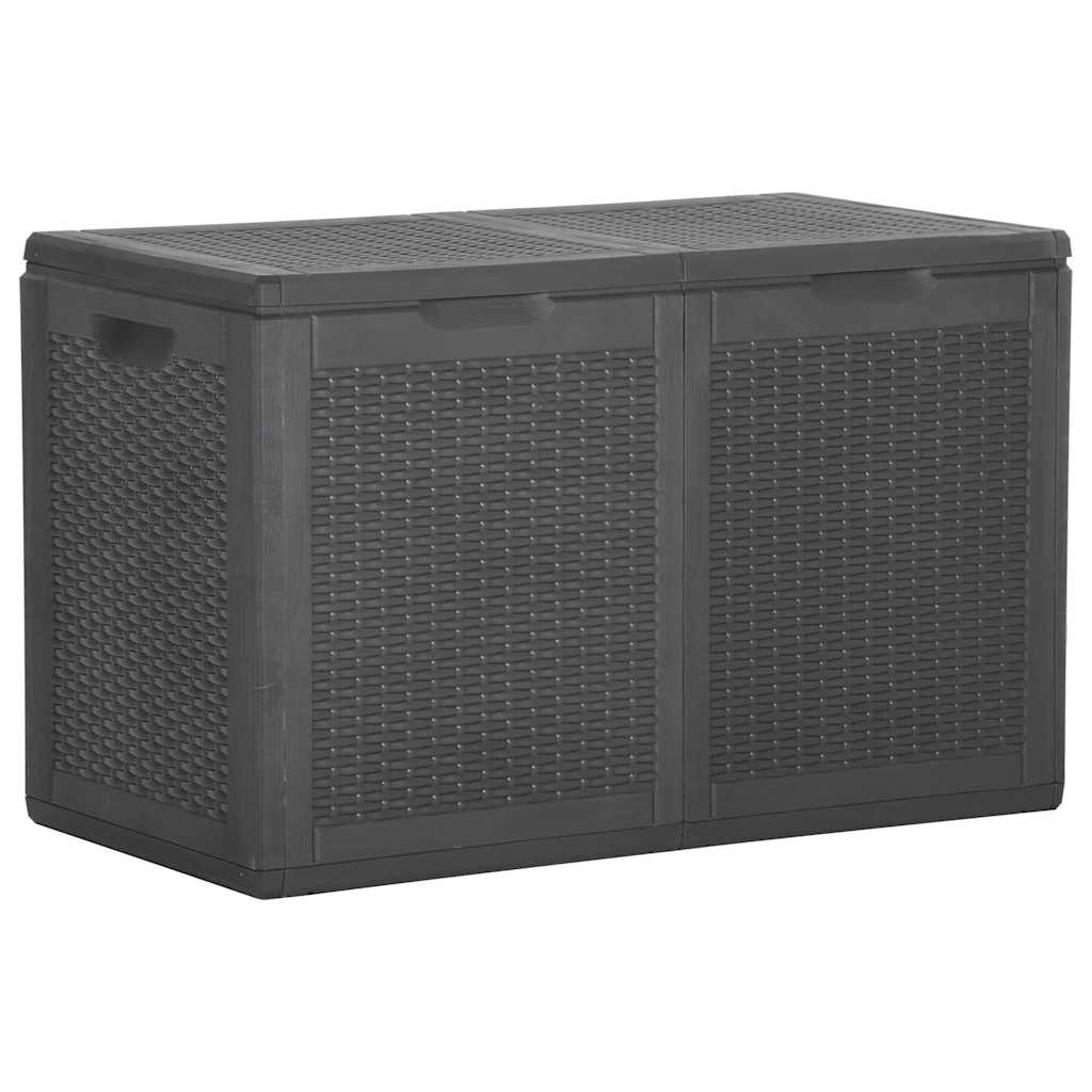 vidaXL Zahradní úložný box 180 l černý PP ratan