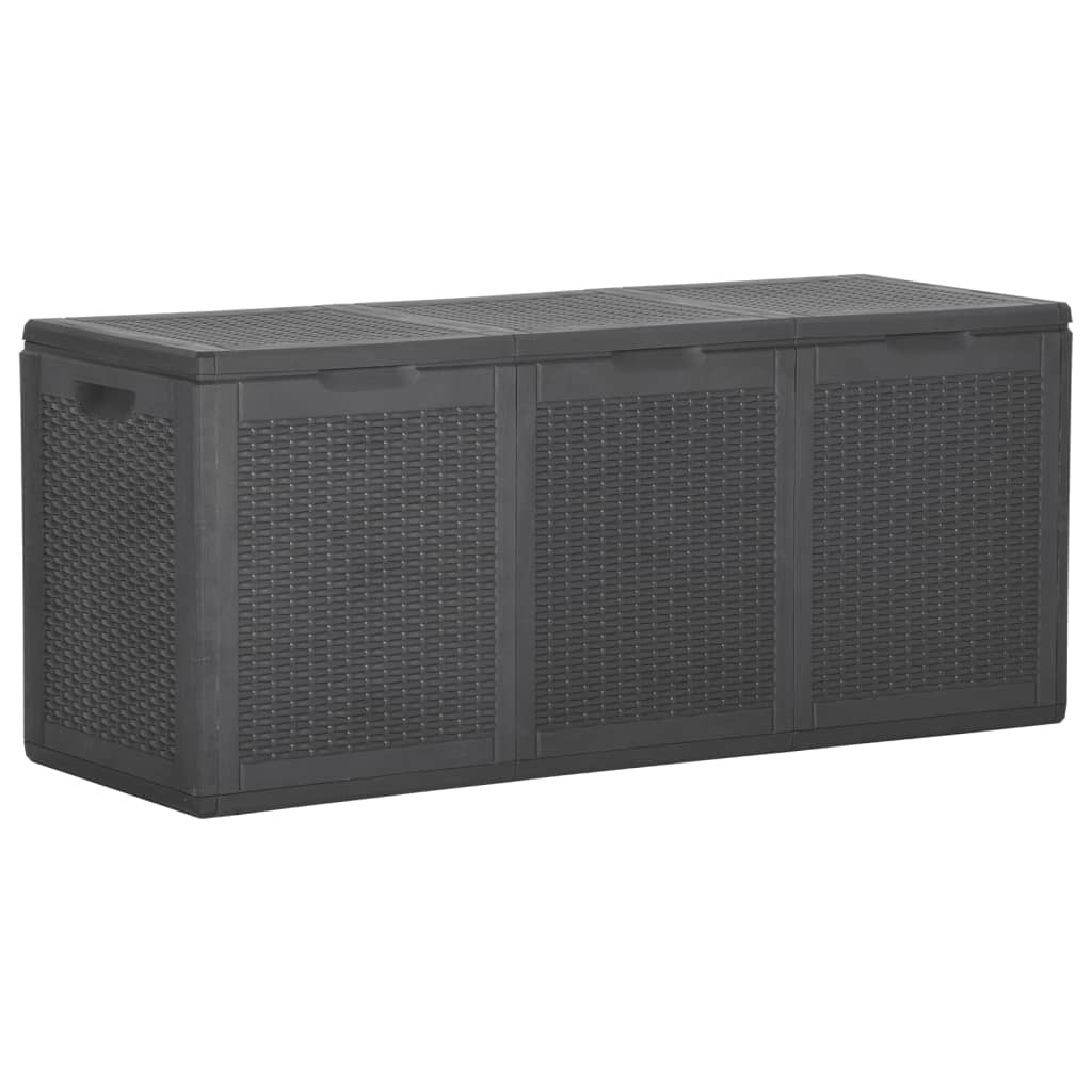 vidaXL Garten-Aufbewahrungsbox 270 L Schwarz PP Rattan