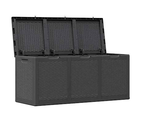 vida Gar&eth;geymslubox 270 l&iacute;tra Svartur PP rattan