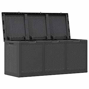 vida Gar&eth;geymslubox 270 l&iacute;tra Svartur PP rattan
