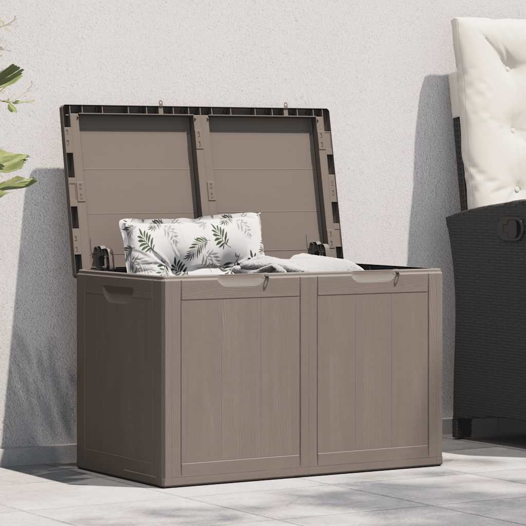 vidaXL Garten-Aufbewahrungsbox 180 L Braun PP-Holzoptik