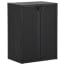  vidaXL fekete PP rattan kerti tárolószekrény 65 x 45 x 88 cm termék 2. képe