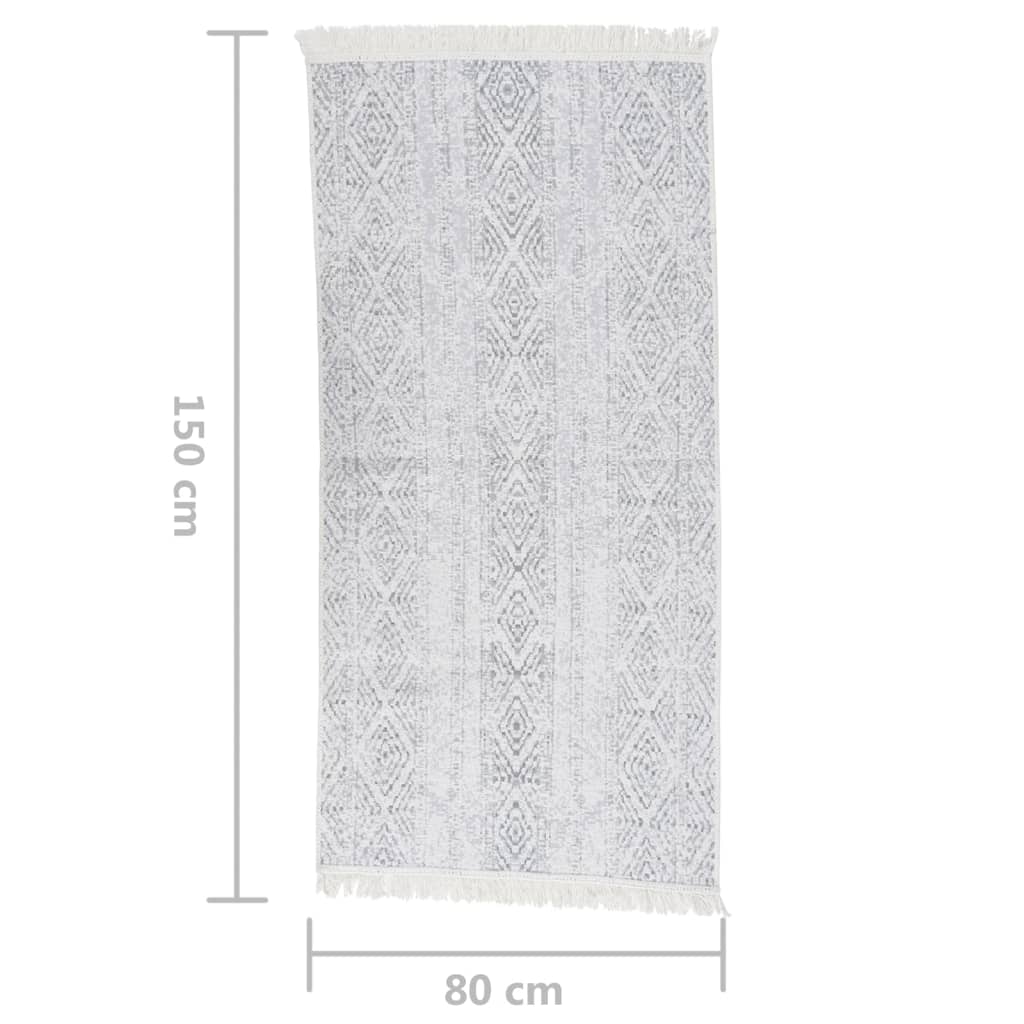 Preproga svetlo siva 80x150 cm bombaž