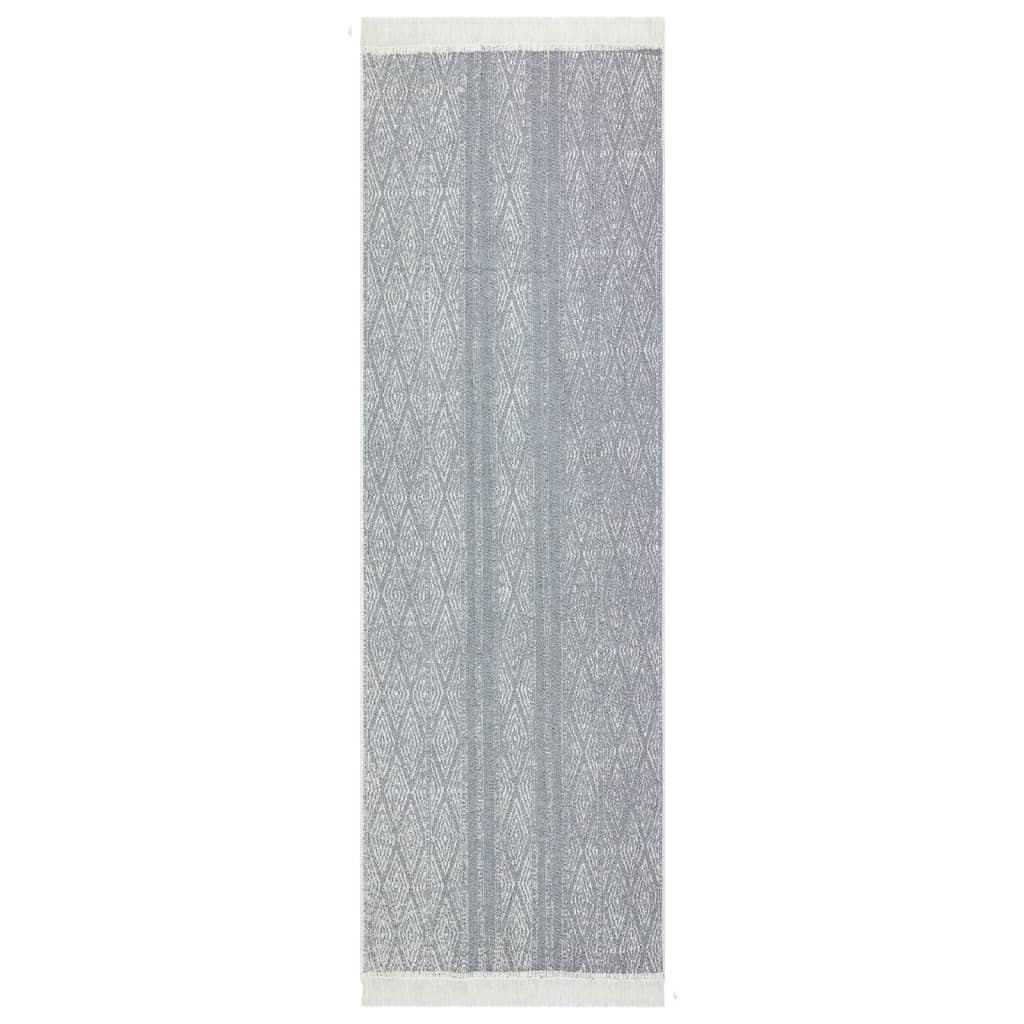 vidaXL Koberec světle šedý 80 x 300 cm bavlna