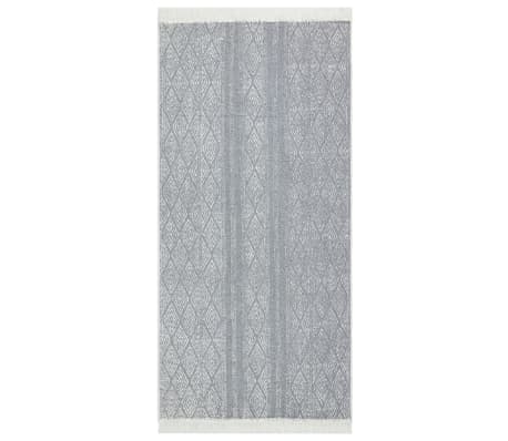 vidaXL Rug Light Grey 100x200 cm Cotton