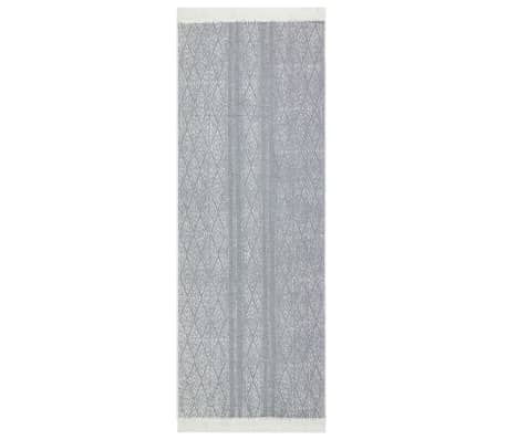 vidaXL Tapis Gris clair 100x300 cm Coton