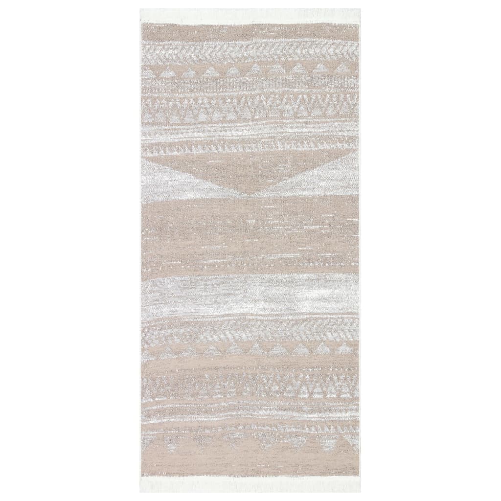 vidaXL Koberec, béžový 80x150 cm, bavlna