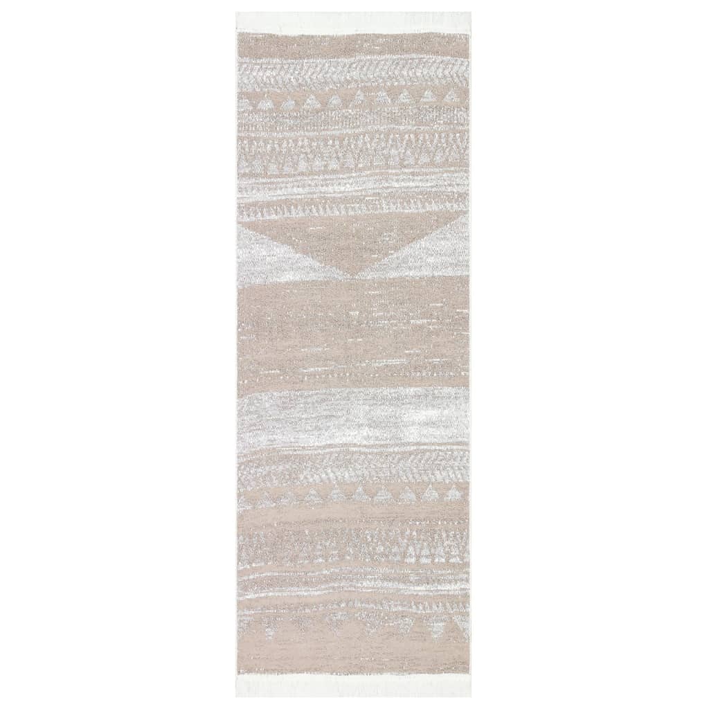 

vidaXL Vloerkleed 100x300 cm katoen beige