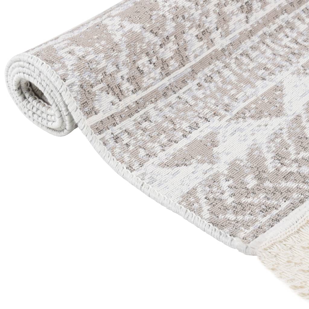 Covor, bej, 100x300 cm, bumbac