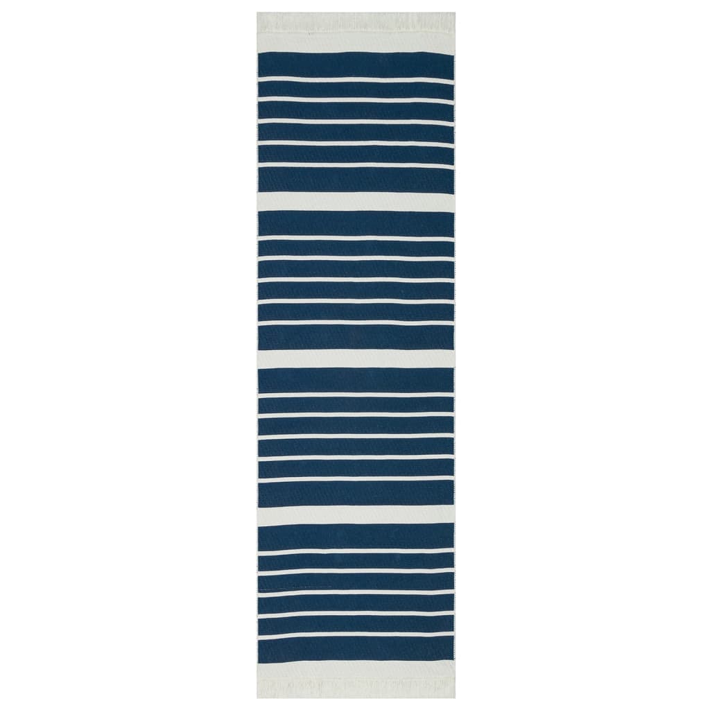 vidaXL Koberec morský modrý 80x300 cm bavlna