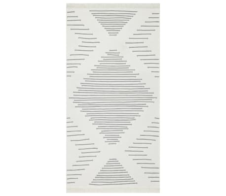 vidaXL Rug Dark Grey 80x150 cm Cotton