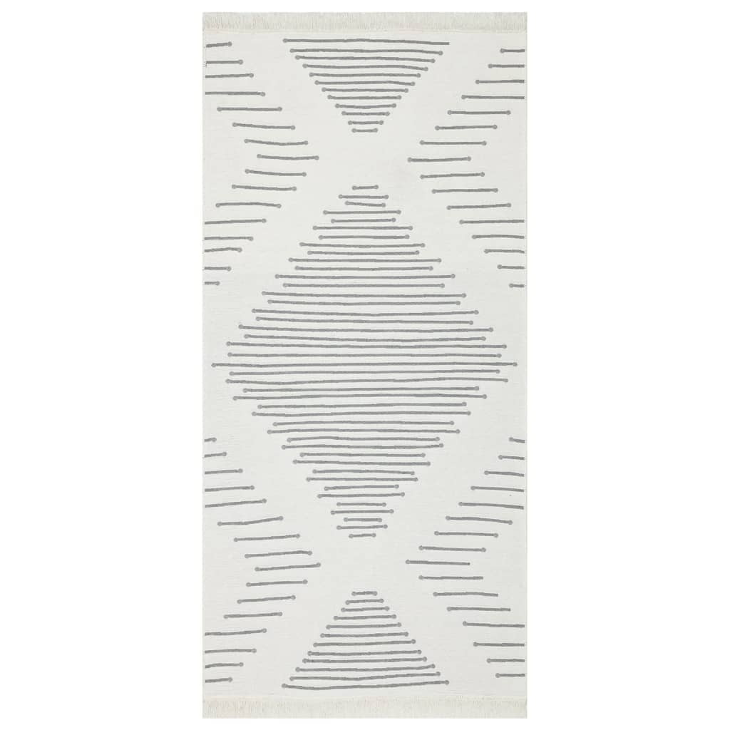 vidaXL Tapis Gris foncé 100x200 cm Coton