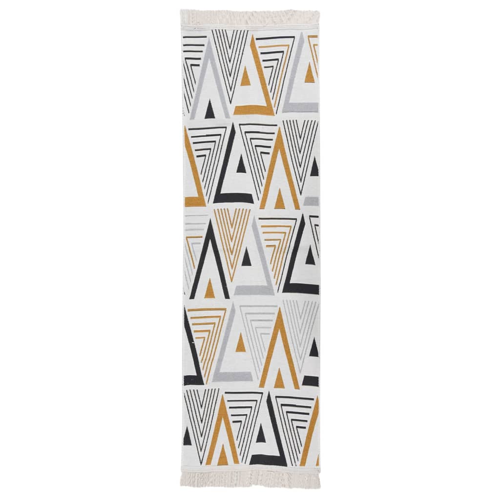 vidaXL Covor, galben și gri, 80×300 cm, bumbac Covoare