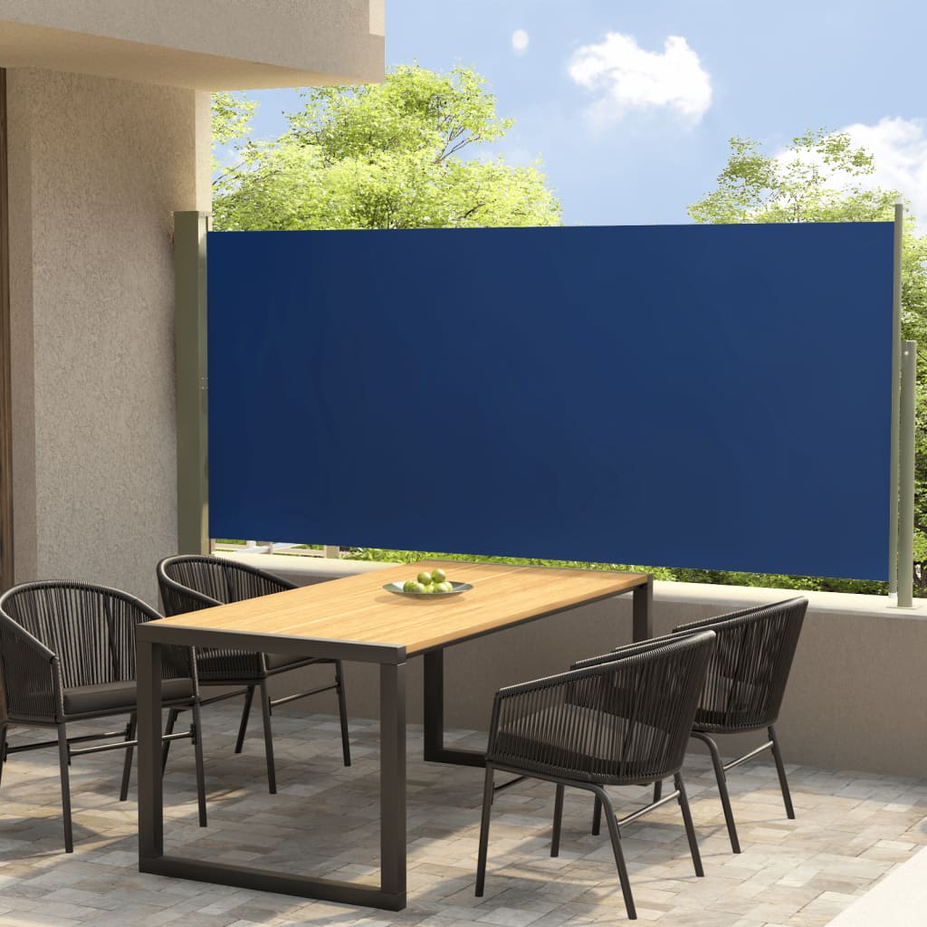 Seitenmarkise Ausziehbar 140×300 cm Blau