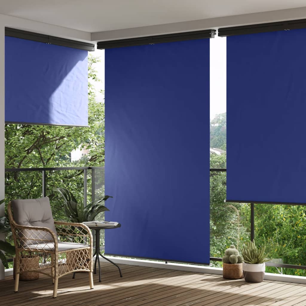 vida XL Balkon-Seitenmarkise 140x 250 cm Blau