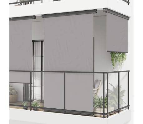 vidaXL Balkonska bočna tenda 145 x 250 cm siva