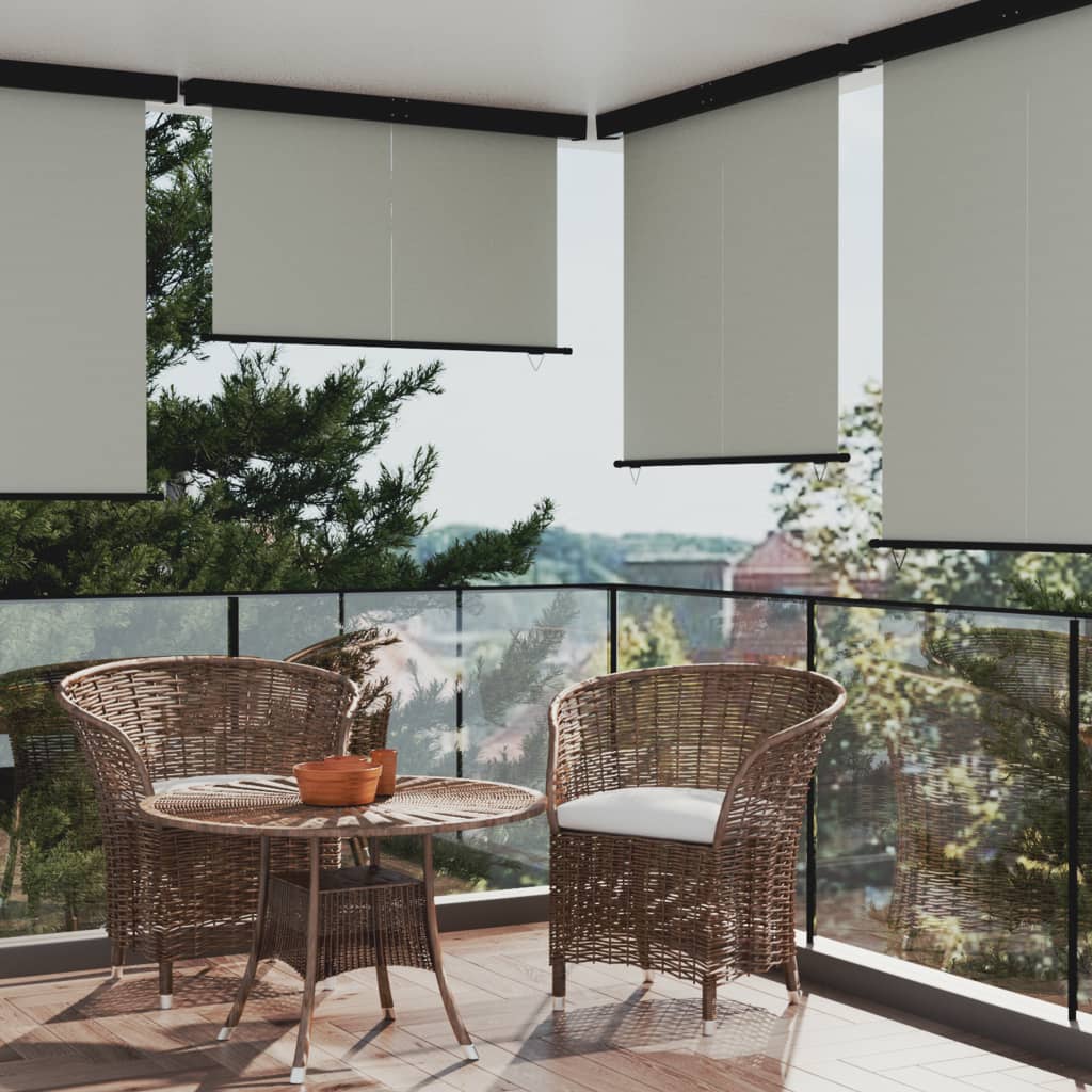 vida XL Balkon-Seitenmarkise 160 × 250 cm Grau
