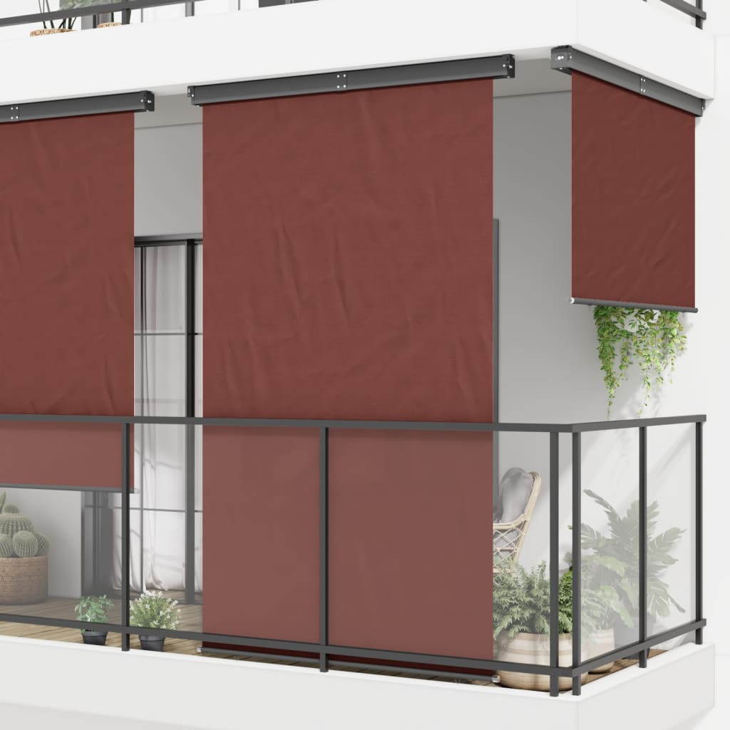 vidaXL Toldo lateral de balcón marrón 165x250 cm