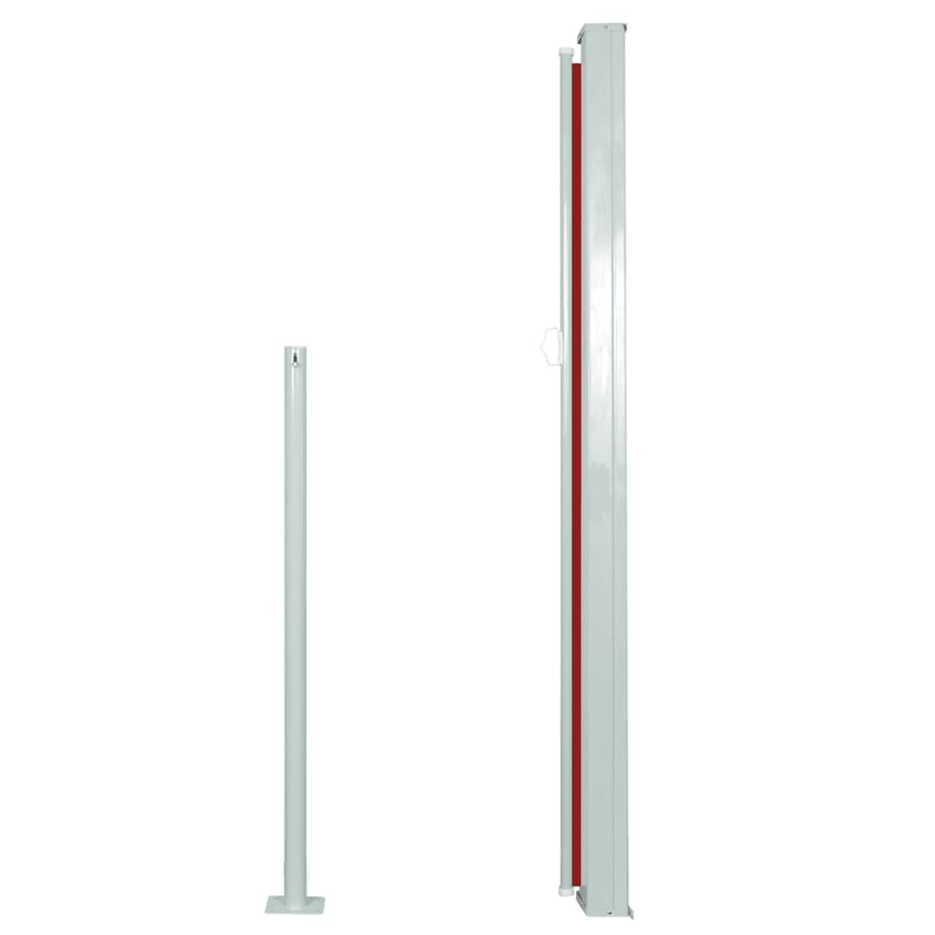 vidaXL Toldo lateral retrátil para pátio 140x300 cm vermelho