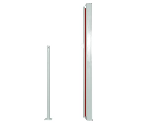 vidaXL Toldo lateral retrátil para pátio 140x300 cm vermelho