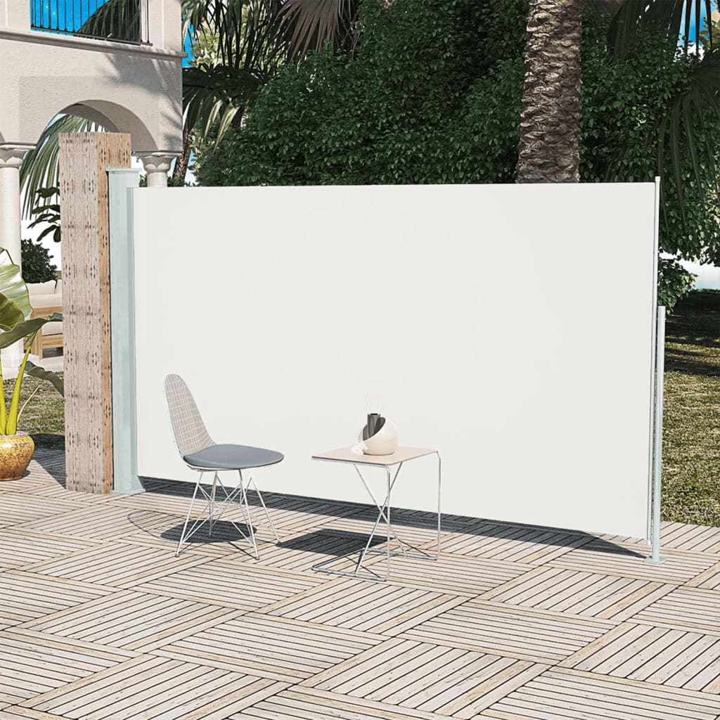 vidaXL Seitenmarkise Ausziehbar 160x300 cm Creme